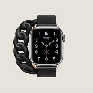 Apple Watch Hermès - 41mm Noir Swift
Leather Gourmette Double Tour